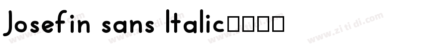 Josefin sans ltalic字体转换